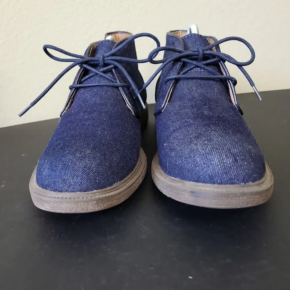 G.H. Bass & Co. Mens Radley Blue Round Toe Lace Up Ankle Chukka Boots Size 9.5 M